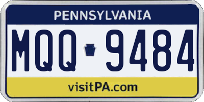 PA license plate MQQ9484