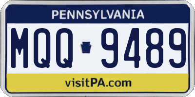 PA license plate MQQ9489