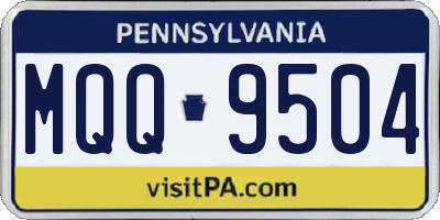 PA license plate MQQ9504