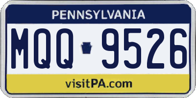 PA license plate MQQ9526