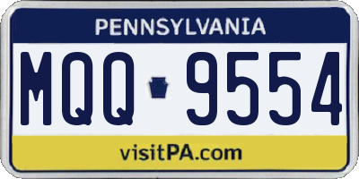 PA license plate MQQ9554