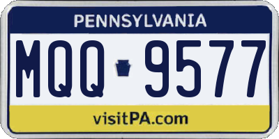 PA license plate MQQ9577