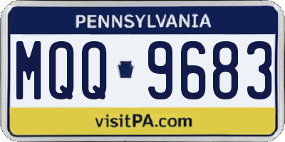 PA license plate MQQ9683