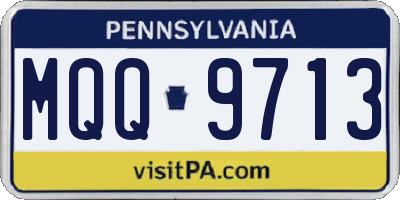 PA license plate MQQ9713