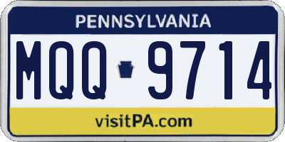 PA license plate MQQ9714
