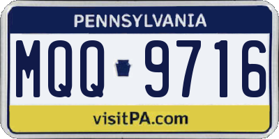 PA license plate MQQ9716