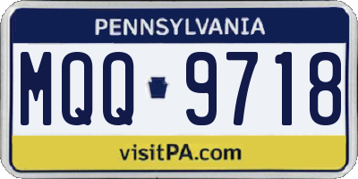 PA license plate MQQ9718