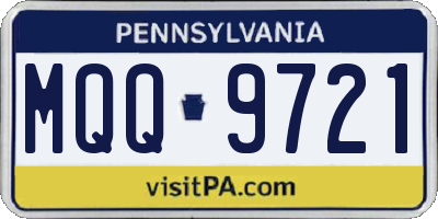 PA license plate MQQ9721
