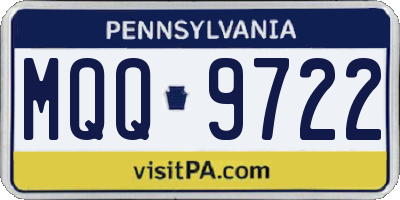 PA license plate MQQ9722