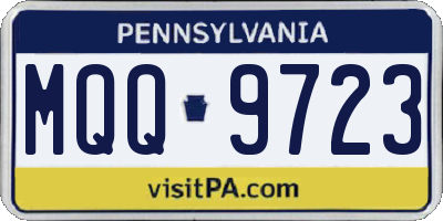 PA license plate MQQ9723