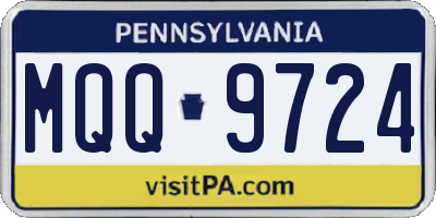 PA license plate MQQ9724
