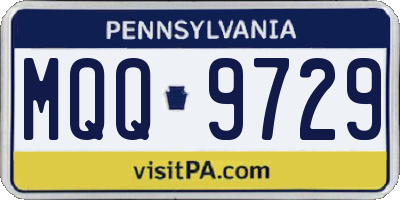 PA license plate MQQ9729
