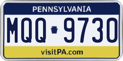 PA license plate MQQ9730