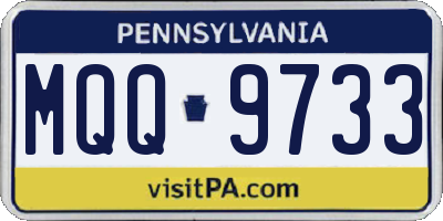 PA license plate MQQ9733
