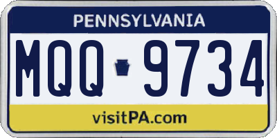 PA license plate MQQ9734