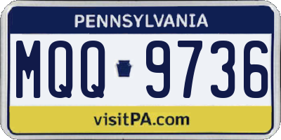 PA license plate MQQ9736