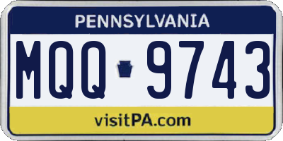 PA license plate MQQ9743
