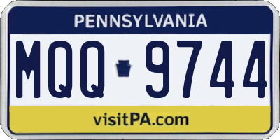 PA license plate MQQ9744
