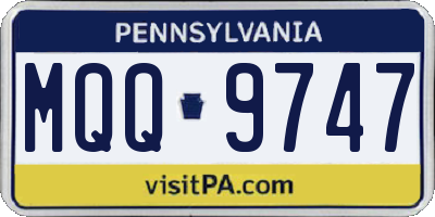 PA license plate MQQ9747