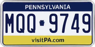 PA license plate MQQ9749