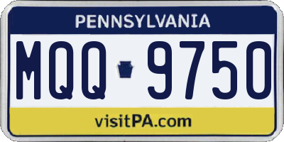 PA license plate MQQ9750