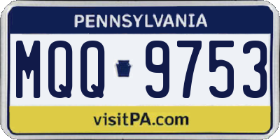 PA license plate MQQ9753