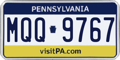 PA license plate MQQ9767
