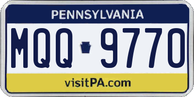 PA license plate MQQ9770