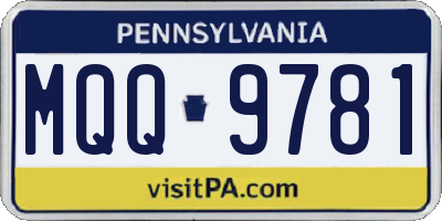 PA license plate MQQ9781