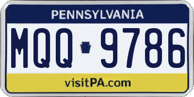 PA license plate MQQ9786