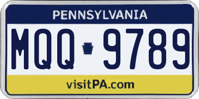 PA license plate MQQ9789