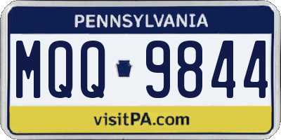 PA license plate MQQ9844