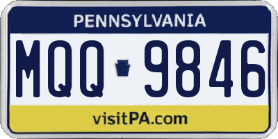 PA license plate MQQ9846