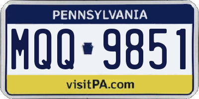 PA license plate MQQ9851