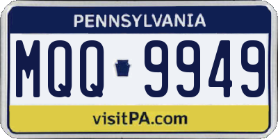 PA license plate MQQ9949