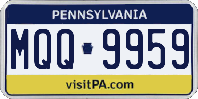 PA license plate MQQ9959
