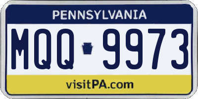 PA license plate MQQ9973