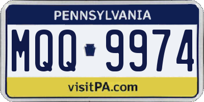 PA license plate MQQ9974