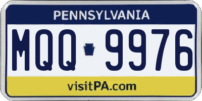 PA license plate MQQ9976