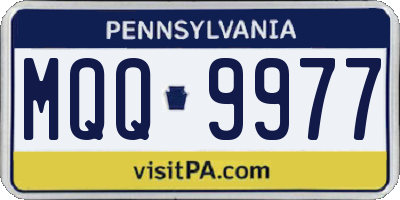 PA license plate MQQ9977
