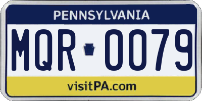 PA license plate MQR0079
