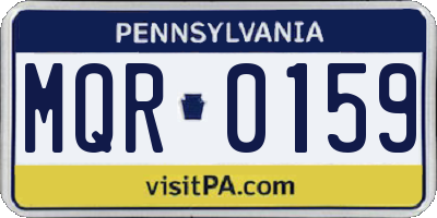 PA license plate MQR0159