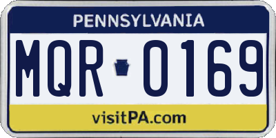 PA license plate MQR0169