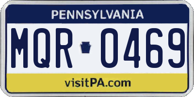 PA license plate MQR0469