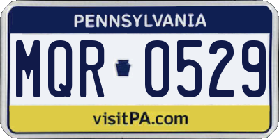 PA license plate MQR0529