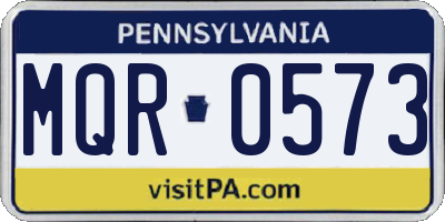 PA license plate MQR0573
