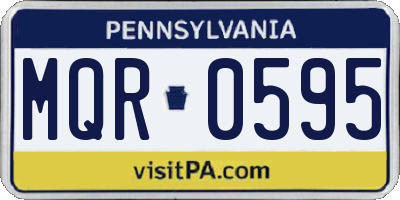 PA license plate MQR0595
