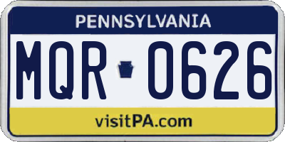 PA license plate MQR0626