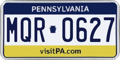 PA license plate MQR0627