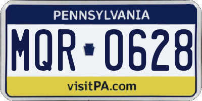 PA license plate MQR0628